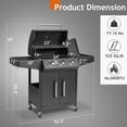 thumbnail image 2 of UBesGoo 3 Burner Propane Gas Grill with Side Burner 46000BTU for Camping Cooking BBQ, 2 of 8