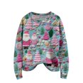 thumbnail image 1 of Chandails de Noël pour Femmes Mignons à Imprimé de Noël Chandails à Enfiler Chemises Chaudes Col Rond Chandails Noël Hiver Fête Hiver Vêtements Mode de Noël, 1 of 4