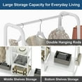 thumbnail image 6 of Freestanding Garment Rack, Clothes Rack with Double Rods and Storage Shelves, 6 of 7