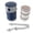 Blue, variant on BIMZUC 2L 3‑Tier 304 Stainless Steel Vacuum Lunch Box with Leak‑Proof Silicone Rings, Microwave‑Safe, Shoulder Strap, Red
