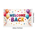 thumbnail image 3 of Welcome Back Banner for Office School Decorations with Balloons Colorful Pencils Party Supplies and Festive Backdrop for Event Celebration Classroom Decor, 3 of 4
