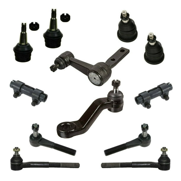12 Pc Front Suspension & Steering Kit Tie Rod Linkages Adjusting