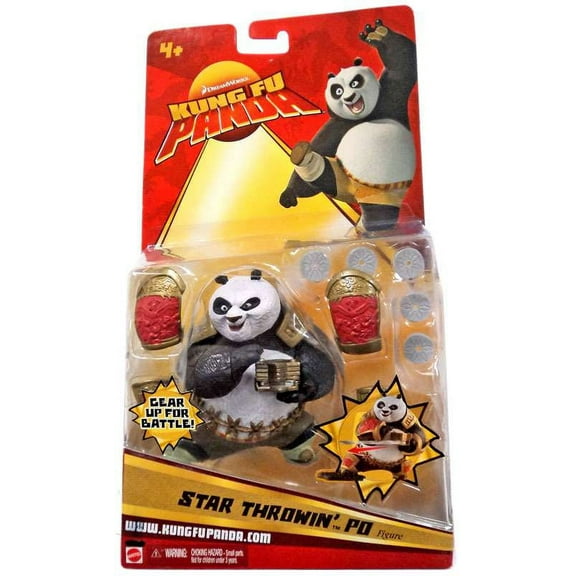 Mattel Kung Fu Panda Po Collectible Action Figure, Star Throwin, 6"