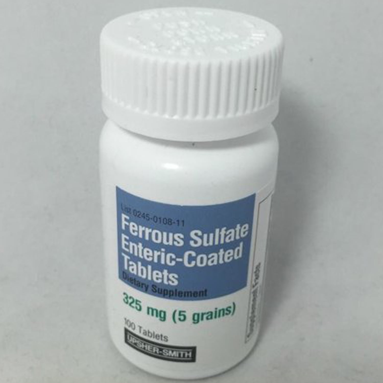 Upsher-Smith Ferrous Sulfate Enteric Energy Coated Tablets, 100ct, 3-Pack