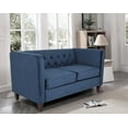 thumbnail image 2 of Uspridefurniture Lisette 56.7'' Velvet Square Arm Loveseat, Blue, 2 of 5