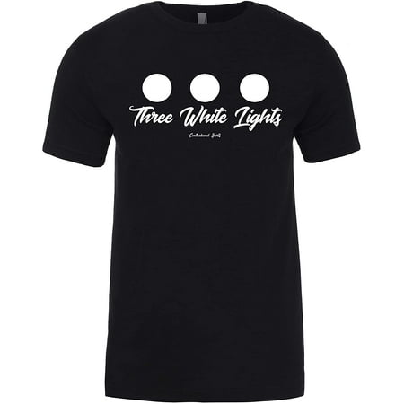 Contraband Sports 10309 Three White Lights Designed T-Shirt | 100% Cotton Athletic Fit Crew Neck Short Sleeve Tee Shirt for Men (Black, Small)
