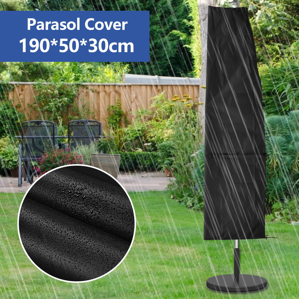 Zip Parasol Cover Cantilever Umbrella Patio Garden Outdoor Frost Weatherproof 