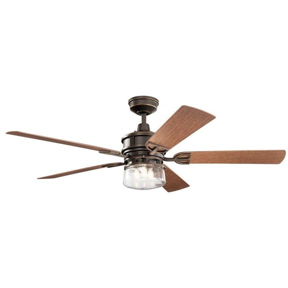 Ceiling Fan with Light Kit with Transitional Inspirations 19 inches Tall By 60 inches Wide-Olde Bronze Finish Bailey Street Home 147-Bel-4187183