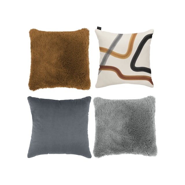 Set de 4 Cojines Decorativos Coprire 45 x 45 cm Beige