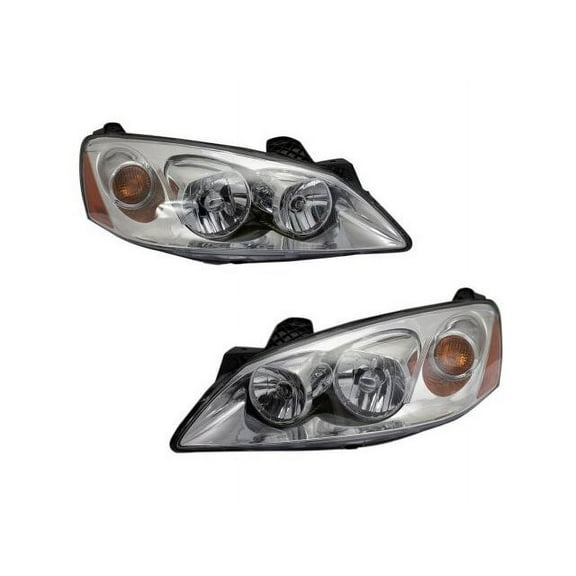Headlight Assembly Set 2 Piece - Compatible with 2005 - 2010 Pontiac G6 2006 2007 2008 2009