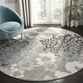 thumbnail image 2 of SAFAVIEH Adirondack Hortense Floral Area Rug, Silver/Ivory, 8' x 8' Round, 2 of 5