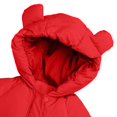 thumbnail image 5 of Oneises For Toddler Boys Girls Bear Ears Hooded Full Zip Long Sleeve Jumpsuit Cute Comfy Thermal Snowsuit (0 Months, Red), 5 of 8