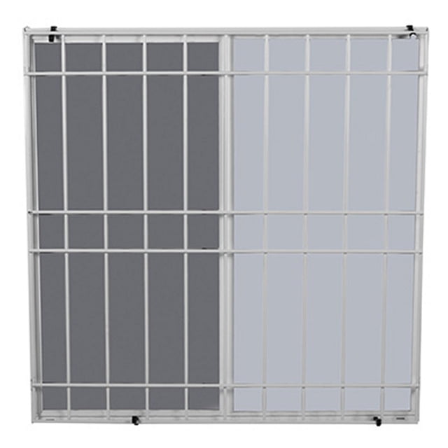 ventana corrediza con protector blanca 150 x 120 cm (anchoxalto)