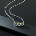 thumbnail image 4 of Gem Stone King 2.55 Ct Oval Green Tourmaline 925 Sterling Silver Necklace, 4 of 4