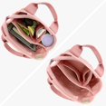 thumbnail image 2 of Bolso de mano de lona para mujer pequeño bolso de mano con cremallera bolso bandolera de lona bolso de hombro con compartimentos, 2 of 5