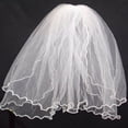 thumbnail image 1 of Dsseng Girls 1st Communion Dress Wedding White Veil 2 Layers Tulle Veil with Comb 30”, 1 of 2