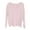 Pink, variant on Women's V Neck Knit Sweater Loose Fit Korean Style Spring Autumn Pullover Versatile Layering Comfortable Casual Tops