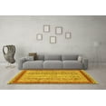 thumbnail image 3 of Ahgly Company Machine Washable Indoor Rectangle Oriental Yellow Modern Area Rugs, 8' x 10', 3 of 4