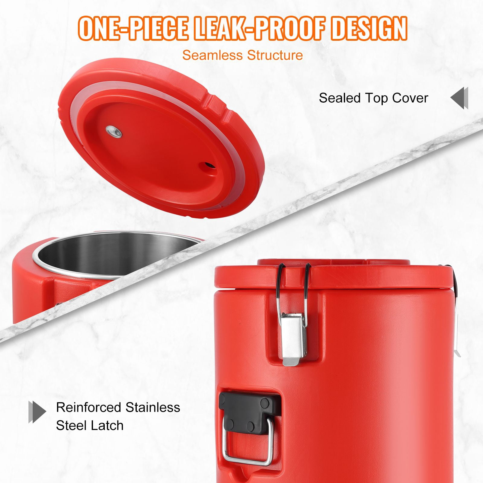 4.5 Gallon Insulated Beverage Dispenser with 304 Stainless Steel Interior, 10Hr Insulation, Drip-Free Spigot, for Cafes Restaurants