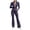 Purple, variant on Tqcoqu Women's Solid 2 Piece Yoga Outfit,Zip Up Cropped Jacket & High Waist Flare Long Pants,Stretch Athletic Workout Plus Size Tracksuit Set for Women,Black Women's S-XXXXXL