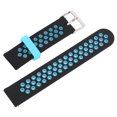 thumbnail image 2 of NFTIGB Silicone Band Compatible for Amazfit GTR 3, GTR 2, Bip S, Bip U Smartwatch Replacement 20mm Breathable Air Hole Sport Wristbands, Black Blue, for Men and Women, Durable Quick Release Strap, 2 of 9