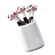 thumbnail image 4 of 6PCS Fruit Fork Set for Kids Stainless Steel Cute Cartoon Calf Animal Food Picks Dessert Forks for for Bento Lunch Box Party White, 4 of 5
