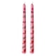 thumbnail image 2 of Velas de varilla larga impresas románticas, juego de 2, para boda, San Valentín, fiesta de cumpleaños, candelabros decorativos fundidos a mano, sin humo, sin olor, 2 of 7