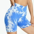 thumbnail image 3 of Bermuda Shorts for Women Abdominal Retraction Yoga Seamless Tie Dye Sports Leggings for Loose High Waisted Short S-XL, 3 of 7
