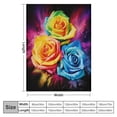 thumbnail image 4 of ARISTURING  Rose Flower Rainbow Blanket Colorful Print Comfort Soft Warm Throw Blanket for Sofa Chair Bed Office Travelling Camping Gift, 4 of 6