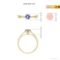 thumbnail image 5 of ANGARA Natural Tapered Shank Tanzanite Solitaire Ring with Diamonds in 14K Yellow Gold for Women (Size-5mm) | December Birthstone, Anniversary, Jewelry Gift for Women | Natural Tanzanite Ring, 5 of 9