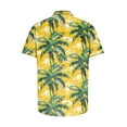 thumbnail image 5 of ZCFZJW Men's Hawaiian Shirt Funky Tropical Floral Printed Beach Vacation Tees Shirt Regular Fit Casual Button Down Short Sleeve Graphic T-Shirts Tops Yellow#01 L, 5 of 5