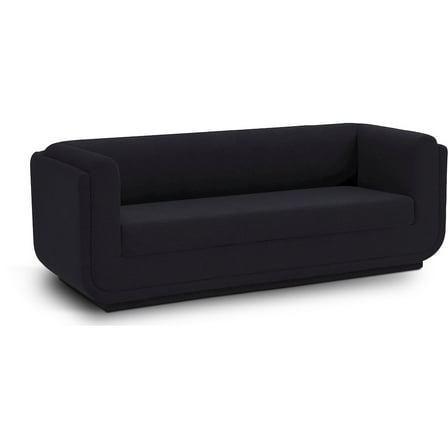 Meridian Furniture Kimora Black Linen Textured Fabric Sofa