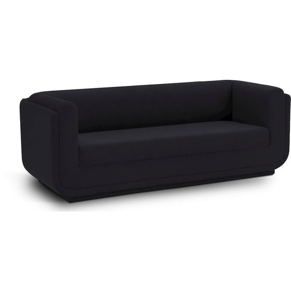 Meridian Furniture Kimora Black Linen Textured Fabric Sofa