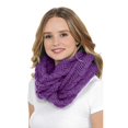 thumbnail image 2 of BASICO Women Infinity Scarf Chunky Knitted Neck Warmer | Winter Crocket Knit Violet Scarf for Women, 2 of 4