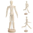 thumbnail image 4 of Wooden Mannequin, Strong And Stable Adjustable Human Models Effective With Brackets For House Warming Gifts For Artist, 4 of 8
