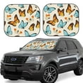 thumbnail image 6 of Kdxio Butterflies Print 2-Piece Sun Shade Front Windshield - Foldable Car Front Window Sunshades For Most Sedans Suv Truck, 6 of 6