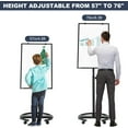 thumbnail image 2 of Mobile Whiteboard, 36” x 24” Magnetic Portable White Board on Wheels, Height Adjustable Standing Dry Erase Board with Stand, Easel Style Rolling Whiteboard for Classroom, Office, Teacher, Home, 2 of 6