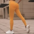 thumbnail image 4 of Riforla Workout Leggings for Women Seamless Scrub Wash Quick Drying Waist High Waist Peach Lift Fitness Running Yoga Women Tights Yellow M, 4 of 5