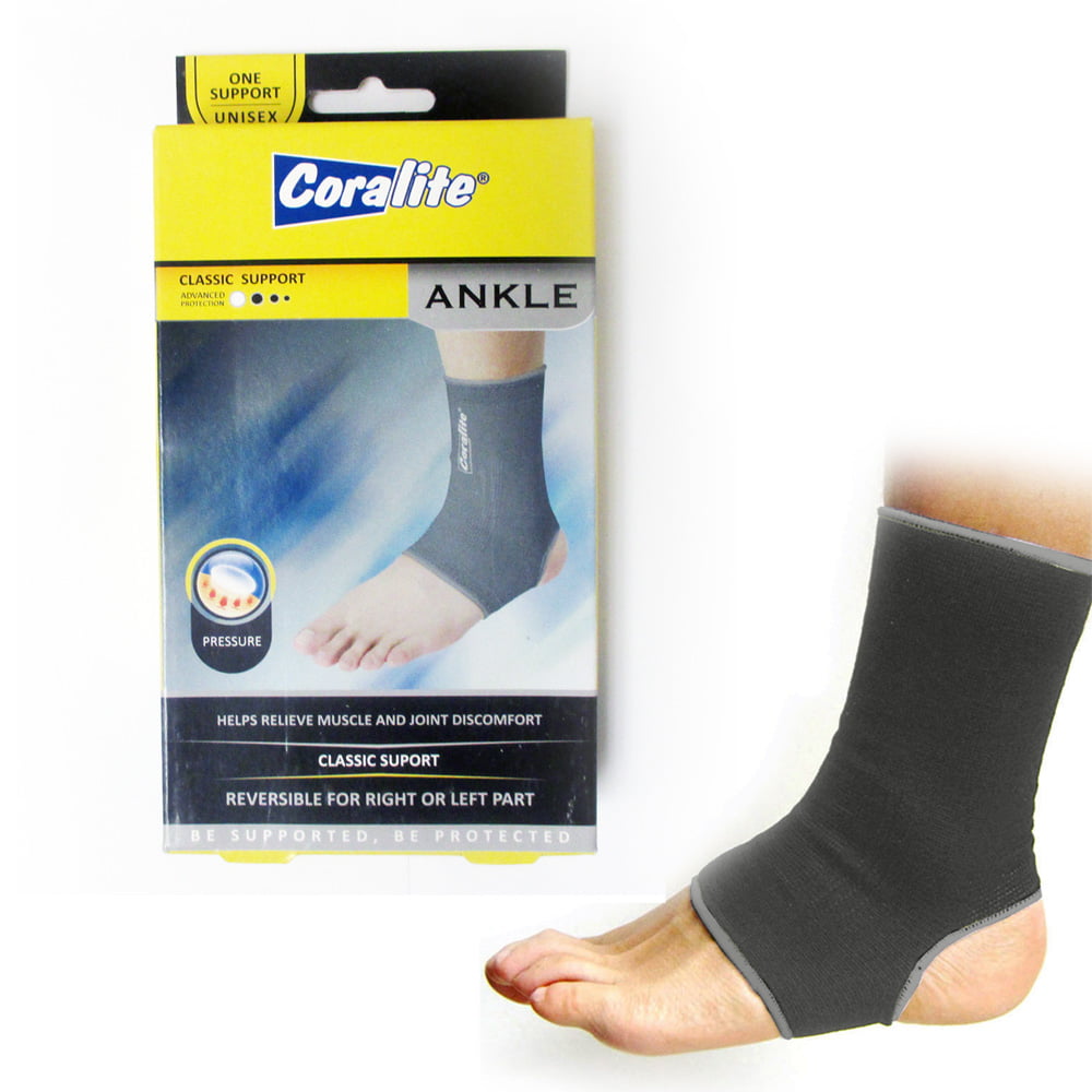 Ankle Elasticated Support Brace Arthritis Sleeve Bandage Gym Sport Sprain Injury 