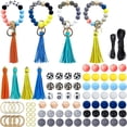 thumbnail image 1 of de Fabricación de , Llavero de Silicona, Borla de Cuero, Cuerda Elástica, Accesorios para Llavero, Hallazgos DIY, , Regalos Baoblaze Fabricación de cuentas, 1 of 8