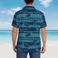 thumbnail image 3 of Lsque Turtles and Waves pattern Hawaiian Shirt for Men, Unisex Summer Beach Casual Short Sleeve Button Down Shirts-XX-Large, 3 of 9