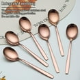 thumbnail image 4 of baomifa-Rose Gold Table Spoon 12, Stainless Steel Titanium Bright Rose Gold electroplated Soup Spoon Silverware, Gold Soup Spoon Table Spoon Set, 4 of 4