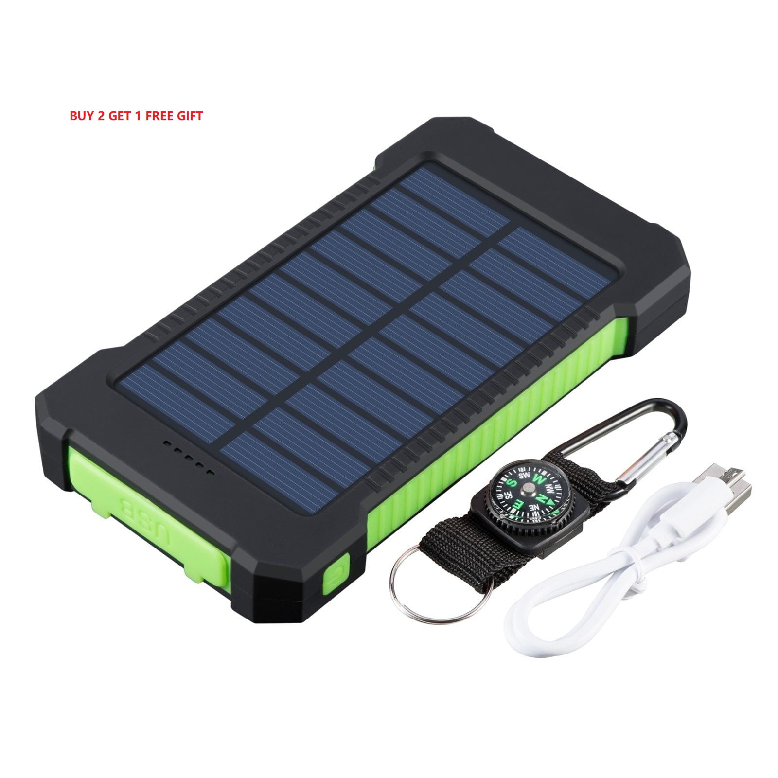 5200 mAH Battery with Solar Panel Red LED Lantern Solar Lights Helio Solar Phone Charger Camping Flashlight with USB Charger 
