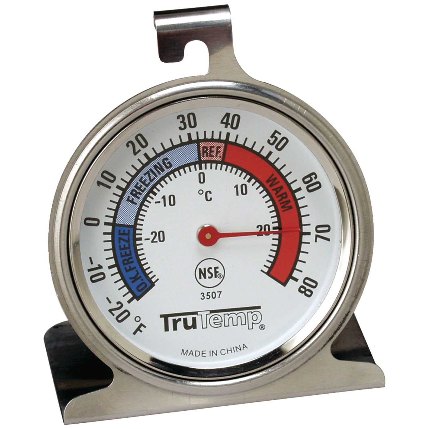 2 Pcs Handy Fridge Freezer Thermometer Food Temperature With Hook Hanger 
