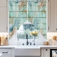 thumbnail image 2 of Swag Curtain Valances Coral Seagrass Swag Valances for Kitchen Windows Eucalyptus Starfish Shell Green Wood Short Topper Curtains Valance Tier Pair for Kitchen Bedroom Living Room Bathroom 28"x36", 2 of 8