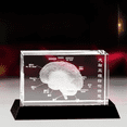 thumbnail image 1 of Diagrama de estructura anatómica con adornos artesanales, modelo de cerebro en inglés, cuerpo humano médico con grabado de cristal 3D, 1 of 3