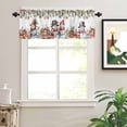 thumbnail image 2 of Winter Snowman Valances for Windows Christmas Gift Leaves Flower Snow Ball Rod Pocket Curtain Valance Window Treatment Short Curtains for Kitchen Living Room, 60"x14", 2 of 5
