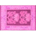 thumbnail image 1 of Ahgly Company Indoor Rectangle Abstract Pink Modern Area Rugs, 7' x 10', 1 of 4