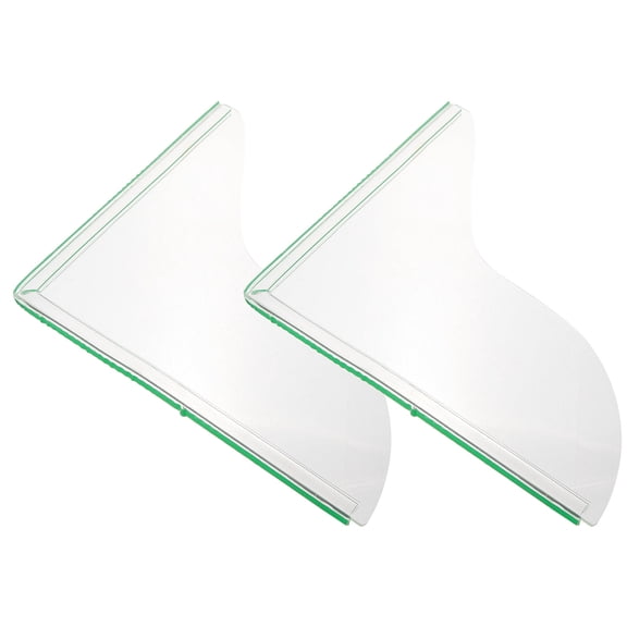 Milisten 2Set Bath Tub Corner Acrylic Flat Leak Proof Simple Design 8.5X7.5In