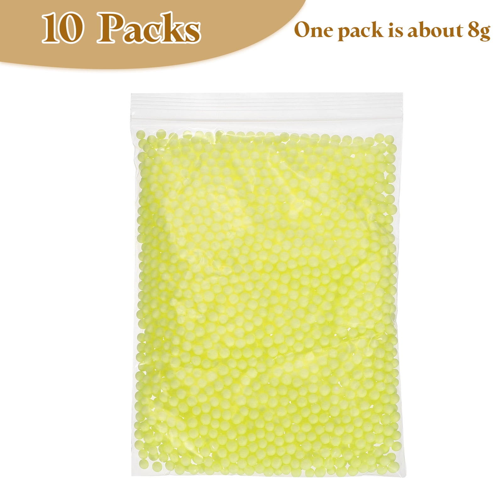 10Pack 0.16"-0.24" Foam Ball, Mini Round Foam Beads Balls for DIY Crafts, Party Decorations, Fillings of Vase Pillow, Yellow